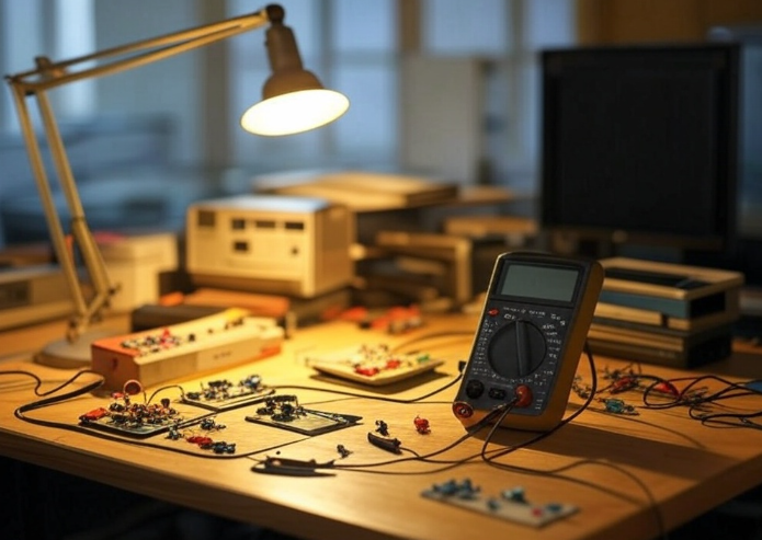 The basic systems, test gear, components, and software required for a budding electronics engineer to setup a mini-lab 