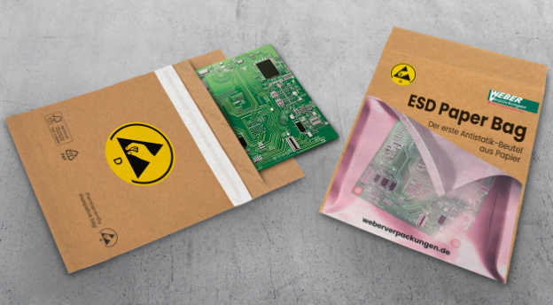 Sustainability in electronics: The first ESD bag made of 100% recycled paper Image