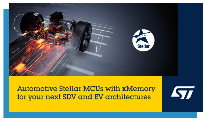 STMicroelectronics introduces Stellar with xMemory for automotive microcontrollers in software-defined vehicles and electrification Image