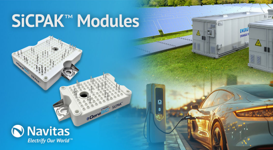 Navitas launches advanced SiCPAK power modules with Epoxy-Resin potting for superior high-temperature performance and reliability Image
