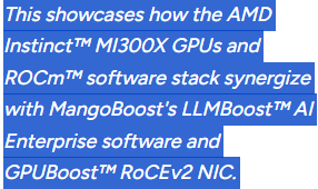 MangoBoost demonstrates multi-node LLM training on AMD GPUs in MLPerf training v5.0