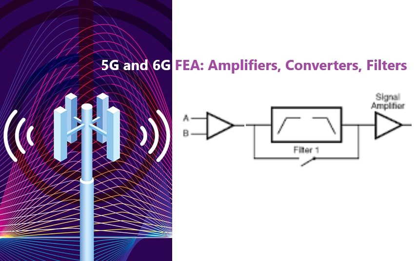 5G and 6G Front end analog semiconductors: Amplifiers, converters, filters