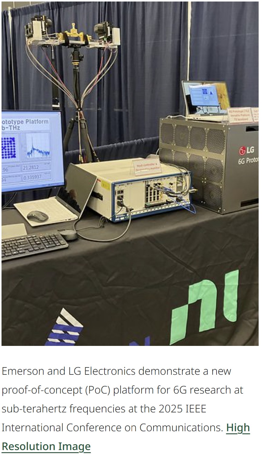 Emerson and LG Electronics unveil 6G wireless research testbed at IEEE conference
