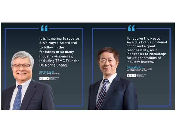TSMC Leaders Dr. C.C. Wei and Dr. Mark Liu to Be Honored with 2025 Robert N. Noyce Award for Semiconductor Innovation