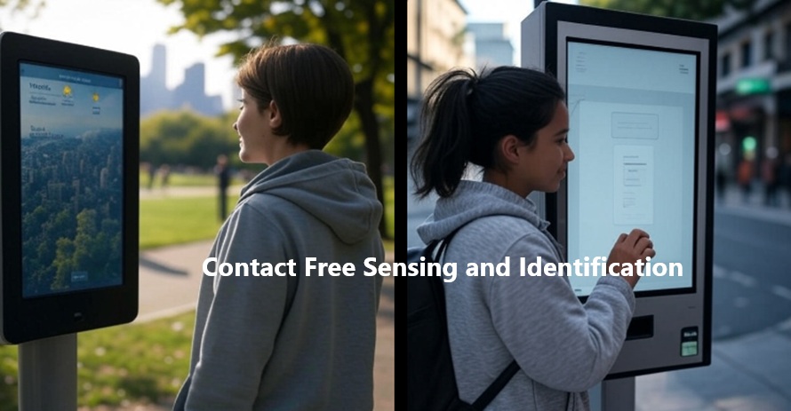 Contactless sensing and contact-free identification: Trends, Devices and Systems