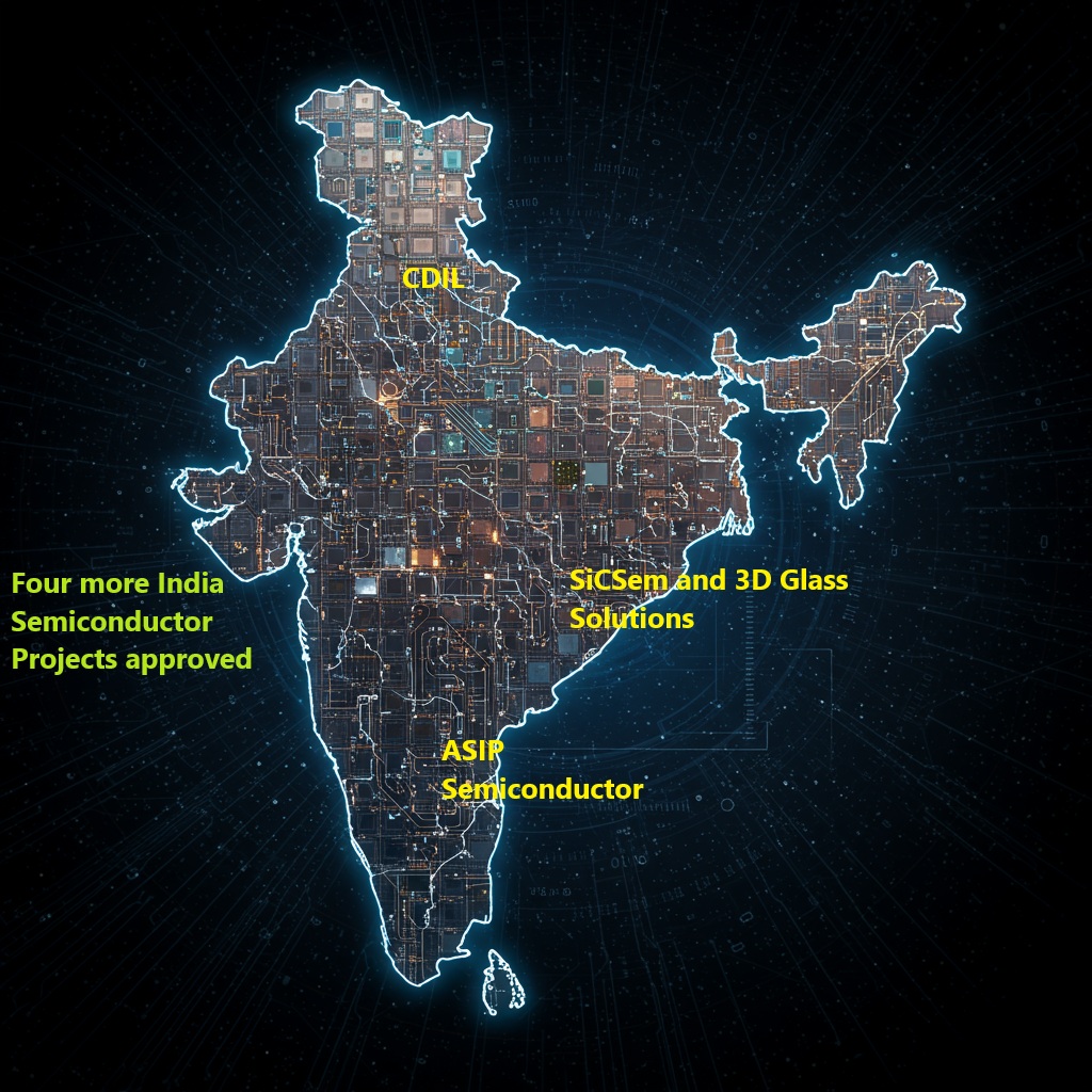 Four more India Semiconductor Projects approved: SiCSem and 3D Glass Solutions in Odisha, CDIL in Punjab and ASIP Semiconductor in AP
