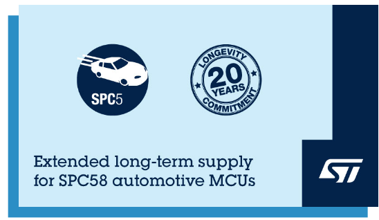 Automotive Microcontrollers Gain Extended Lifespan as STMicroelectronics Commits to 20-Year SPC58 Availability