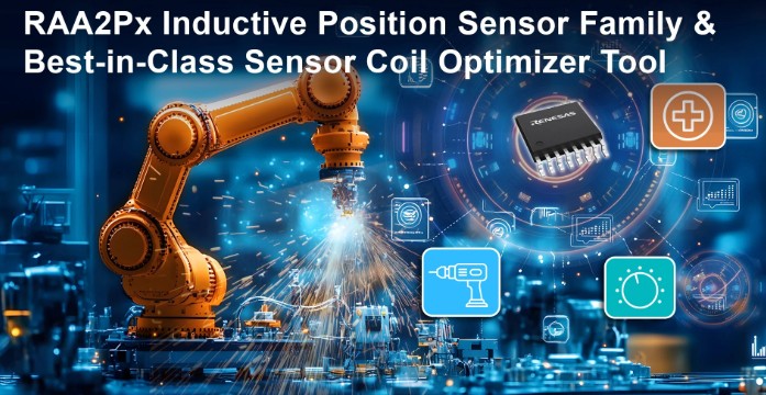 Renesas Launches Magnet-Free Inductive Position Sensors and Web-Based Coil Optimizer for Industrial Robotics Applications