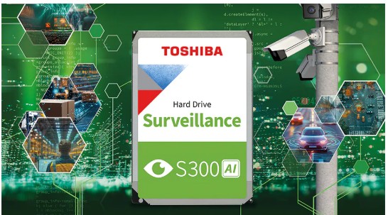 AI Surveillance HDD: Toshiba S300 AI Series Launches with 8-24 TB Capacities and 550 TB Annual Workload