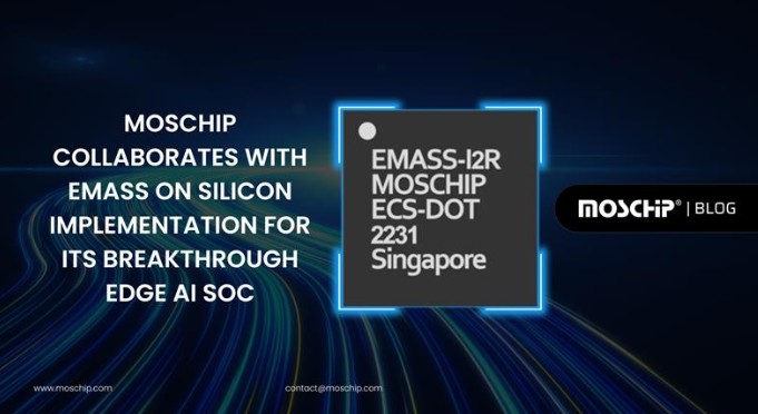 MosChip Partners with EMASS on 22nm Silicon Implementation for ECS-DoT Ultra-Low-Power Edge AI SoC