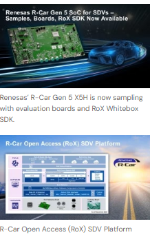 Renesas R-Car Gen 5 X5H SoC Samples Available for SDV Multi-Domain Applications