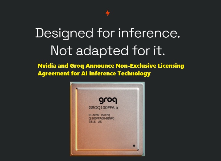 Nvidia and Groq Announce Non-Exclusive Licensing Agreement for AI Inference Technology