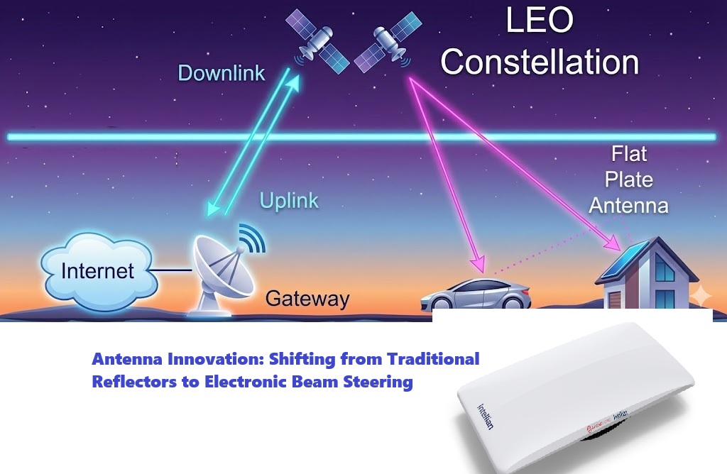 From Parabolic Dishes to Flat Phased Arrays: The Transformation of Satellite Broadband Antennas