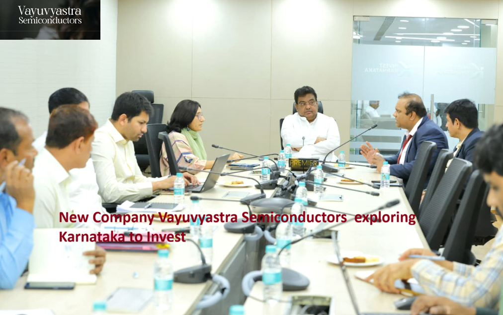 Karnataka Industries Minister MB Patil Meets Vayuvyastra Semiconductors Founders to Explore Investment Opportunities in Karnataka