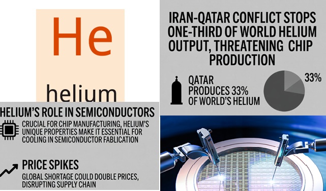 The escalating conflict in the Middle East has disrupted global helium supplies, raising concerns for the semiconductor industry