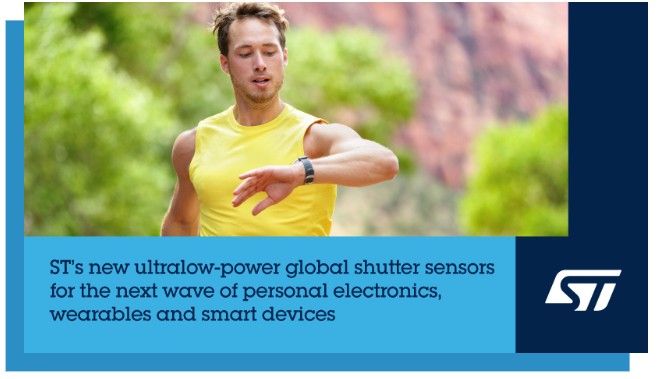 STMicroelectronics Introduces VD55G4 and VD65G4 Ultralow-Power Global-Shutter Image Sensors for Always-On Vision