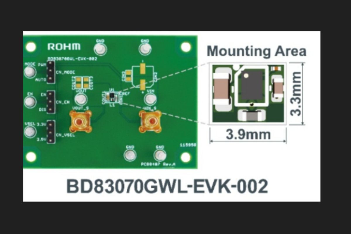 ROHM Releases Ultra-Compact Buck-Boost DC-DC Evaluation Board for Battery-Powered Devices