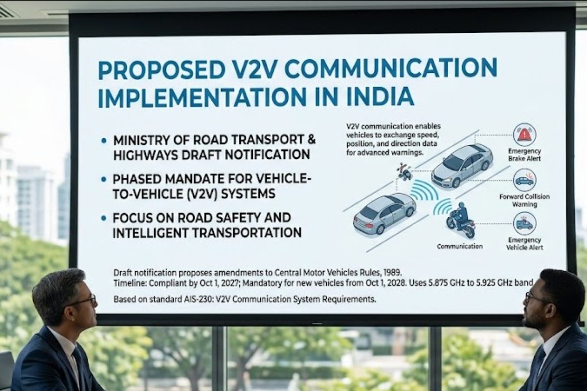 India Proposes Phased Mandate for Vehicle-to-Vehicle Communication Systems Under Central Motor Vehicles Rules