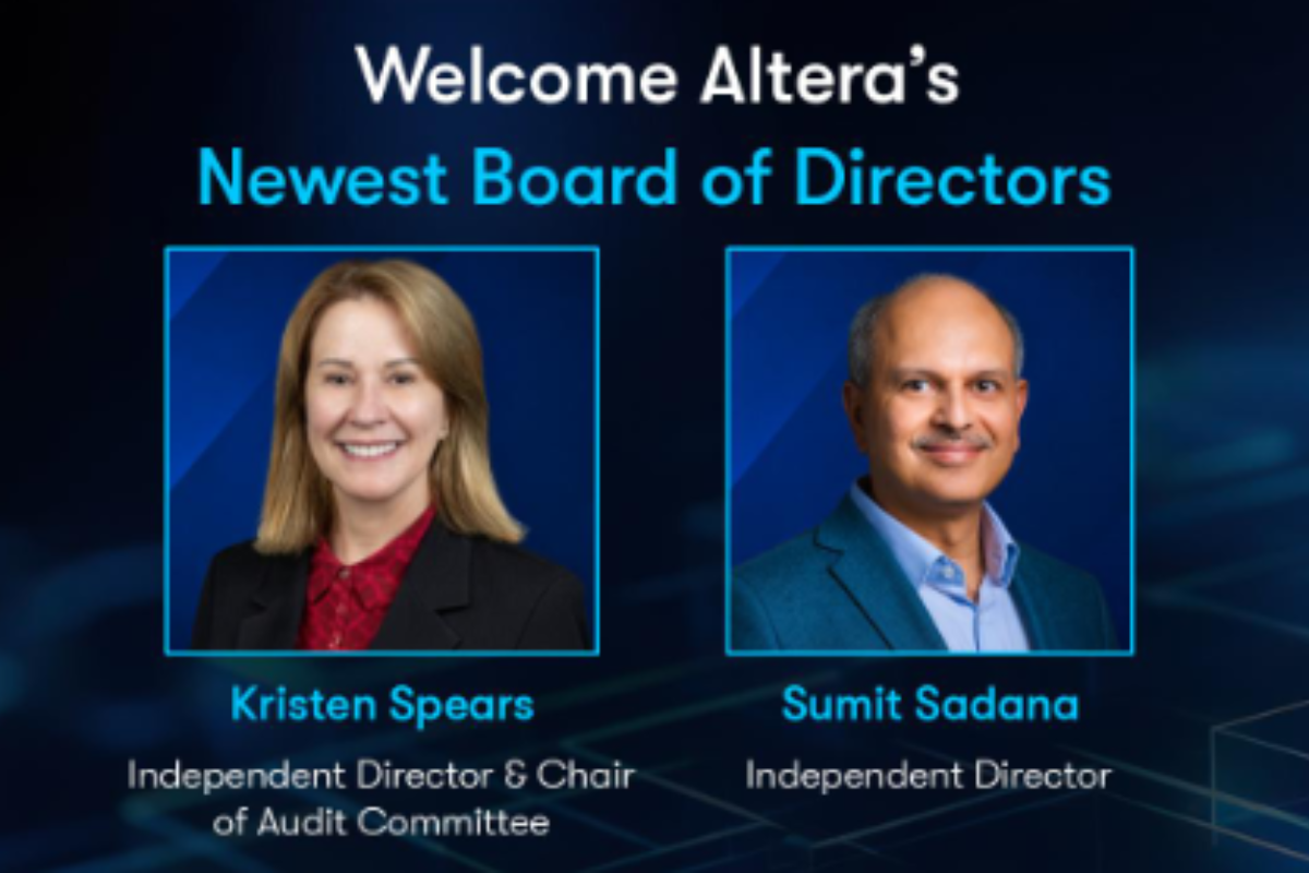 Altera appoints Kirsten Spears and Sumit Sadana to Board of Directors
