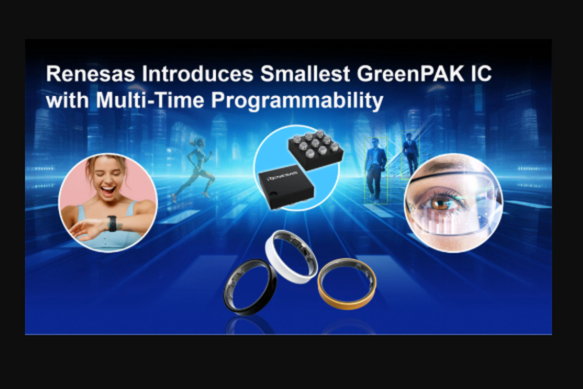 Renesas Introduces Smallest Configurable GreenPAK IC with Multi-Time Programmability in WLCSP and STQFN Packages