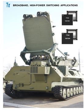Tagore HP GaN SPDT switches with  550W peak power for Radar and Cellular Infra